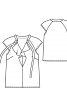 Блузка с рукавами реглан и воланом - фото 3