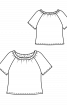 Блуза с короткими рукавами реглан - фото 3