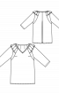 Блуза прямого крою і з V-подібним вирізом - фото 3