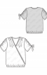 Блузка без воротника с короткими рукавами - фото 3