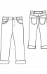 Брюки в джинсовом стиле «пять карманов» - фото 3