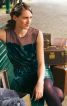 Сукня простого крою із шовкового оксамиту - фото 1