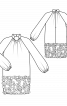 Сукня коктейльна вільного крою з пишними рукавами реглан - фото 3