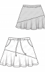 Спідниця міні трикотажна А-силуету - фото 3