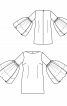 Платье мини с объемными рукавами - фото 3