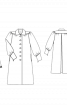 Пальто с пышными рукавами и встречной складкой на спинке - фото 3