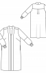 Пальто прямого кроя с пышными рукавами - фото 3