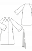 Пальто А-силуэта с рукавами реглан и отложным воротником - фото 3