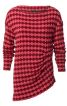 Пуловер асимметричного кроя из вязаного полотна - фото 2