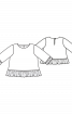 Пуловер з оборками із однотонного батисту - фото 3