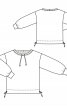 Пуловер прямого крою зі спущеними плечами - фото 3
