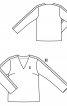 Блуза прямого кроя с пайетками на рукавах - фото 3
