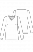 Пуловер классического кроя с V-образным вырезом - фото 2
