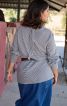 Пуловер із коміром-стойкою із зав’язками на спинці - фото 4