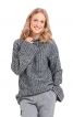 Пуловер свободного кроя из вязаного полотна - фото 1