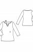 Пуловер приталеного крою з фігурною планкою горловини - фото 3