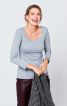 Пуловер приталеного силуету з квадратним вирізом - фото 1