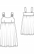 Платье миди на широких бретелях - фото 3