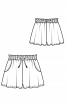 Спідниця-шорти з трикотажного полотна - фото 3