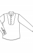 Рубашка льняная с пластроном и воротником-стойкой - фото 3