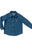 Рубашка джинсовая с застежкой на кнопки - фото 2
