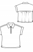Блузка свободного кроя с застежкой поло - фото 3