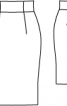 Спідниця сатинова із клином-годе у задньому шві - фото 3