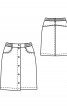 Юбка узкого кроя с плетеным ремнем - фото 3
