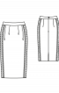 Юбка меди прямого кроя со складками у пояса - фото 3
