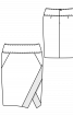 Спідниця вузького крою з декоративними планками - фото 3