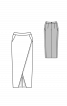 Спідниця-олівець довжини міді з ефектом запаху  - фото 3