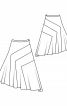 Спідниця А-силуету з рельєфними швами та асиметричним низом - фото 3
