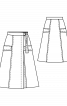 Спідниця міді А-силуету з фланелі - фото 3