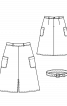 Юбка вельветовая А-силуэта с ремнем - фото 3