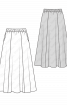 Спідниця максі А-силуету на еластичному поясі - фото 3