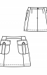 Спідниця А-силуету з накладними кишенями - фото 3