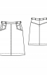 Спідниця у джинсовому стилі з жакарду - фото 3