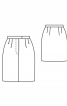 Юбка прямого кроя со складками возле пояса - фото 3