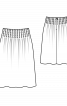 Спідниця розкльошеного силуету зі складками-защипами - фото 3