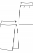 Юбка прямого кроя с асимметричным полотнищем - фото 3