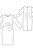 Платье-футляр с рельефным швом спереди - фото 3