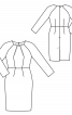 платье-футляр отрезное с длинными рукавами реглан - фото 3