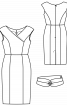 Платье-футляр со съемным фигурным поясом - фото 3