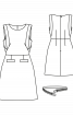 Платье приталенного кроя с ремнем - фото 3