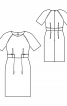Сукня-футляр з короткими рукавами реглан - фото 3