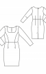 Сукня-футляр із вирізом каре - фото 3