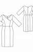 Сукня-футляр з рельєфними швами та ефектом запаху - фото 3