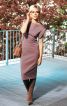 Сукня-футляр трикотажна з поперечними швами - фото 1