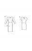 Сукня-футляр з контрастними боковими вставками - фото 6