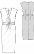 Сукня-футляр з оригінальною драпіровкою - фото 3